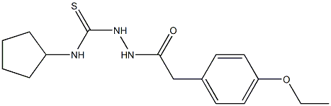 1-cyclopentyl-3-[[2-(4-ethoxyphenyl)acetyl]amino]thiourea Struktur