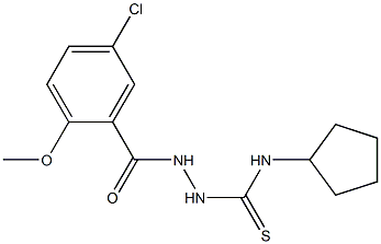 1-[(5-chloro-2-methoxybenzoyl)amino]-3-cyclopentylthiourea Structure