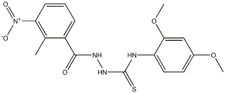 1-(2,4-dimethoxyphenyl)-3-[(2-methyl-3-nitrobenzoyl)amino]thiourea Struktur