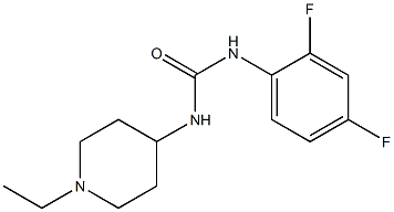 1-(2,4-difluorophenyl)-3-(1-ethylpiperidin-4-yl)urea Struktur