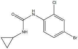 1-(4-bromo-2-chlorophenyl)-3-cyclopropylurea Struktur