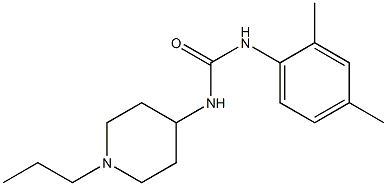 1-(2,4-dimethylphenyl)-3-(1-propylpiperidin-4-yl)urea Struktur