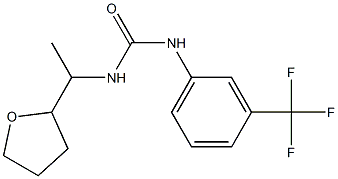 1-[1-(oxolan-2-yl)ethyl]-3-[3-(trifluoromethyl)phenyl]urea Struktur