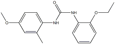 1-(2-ethoxyphenyl)-3-(4-methoxy-2-methylphenyl)urea Struktur