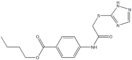 butyl 4-[[2-(1H-1,2,4-triazol-5-ylsulfanyl)acetyl]amino]benzoate Struktur