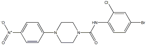 N-(4-bromo-2-chlorophenyl)-4-(4-nitrophenyl)piperazine-1-carboxamide Struktur