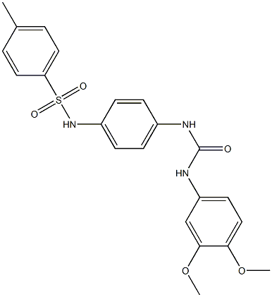 1-(3,4-dimethoxyphenyl)-3-[4-[(4-methylphenyl)sulfonylamino]phenyl]urea Struktur