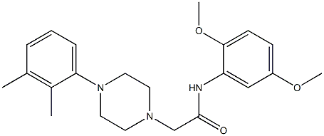 N-(2,5-dimethoxyphenyl)-2-[4-(2,3-dimethylphenyl)piperazin-1-yl]acetamide Struktur