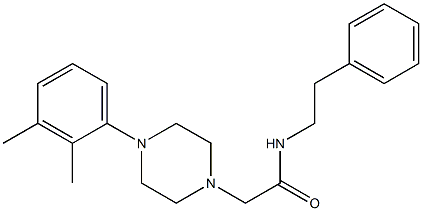 2-[4-(2,3-dimethylphenyl)piperazin-1-yl]-N-(2-phenylethyl)acetamide Struktur