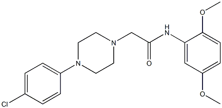 2-[4-(4-chlorophenyl)piperazin-1-yl]-N-(2,5-dimethoxyphenyl)acetamide Struktur