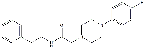 2-[4-(4-fluorophenyl)piperazin-1-yl]-N-(2-phenylethyl)acetamide Struktur