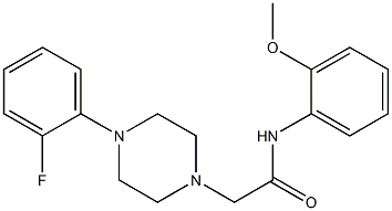 2-[4-(2-fluorophenyl)piperazin-1-yl]-N-(2-methoxyphenyl)acetamide Struktur