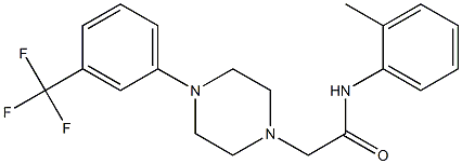 N-(2-methylphenyl)-2-[4-[3-(trifluoromethyl)phenyl]piperazin-1-yl]acetamide Struktur