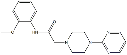 N-(2-methoxyphenyl)-2-(4-pyrimidin-2-ylpiperazin-1-yl)acetamide Struktur