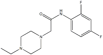 N-(2,4-difluorophenyl)-2-(4-ethylpiperazin-1-yl)acetamide Struktur