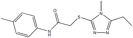 2-[(5-ethyl-4-methyl-1,2,4-triazol-3-yl)sulfanyl]-N-(4-methylphenyl)acetamide Struktur