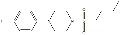 1-butylsulfonyl-4-(4-fluorophenyl)piperazine Struktur