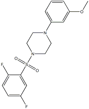 1-(2,5-difluorophenyl)sulfonyl-4-(3-methoxyphenyl)piperazine Struktur