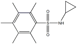 N-cyclopropyl-2,3,4,5,6-pentamethylbenzenesulfonamide Struktur