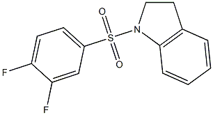 1-(3,4-difluorophenyl)sulfonyl-2,3-dihydroindole Struktur