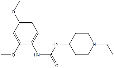 1-(2,4-dimethoxyphenyl)-3-(1-ethylpiperidin-4-yl)urea Struktur