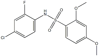 N-(4-chloro-2-fluorophenyl)-2,4-dimethoxybenzenesulfonamide Struktur