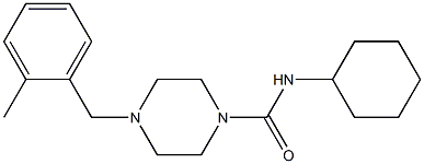 N-cyclohexyl-4-[(2-methylphenyl)methyl]piperazine-1-carboxamide Struktur