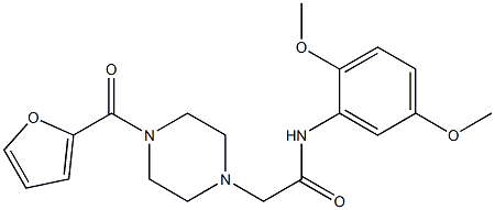 N-(2,5-dimethoxyphenyl)-2-[4-(furan-2-carbonyl)piperazin-1-yl]acetamide Struktur