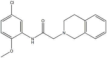 N-(5-chloro-2-methoxyphenyl)-2-(3,4-dihydro-1H-isoquinolin-2-yl)acetamide Struktur