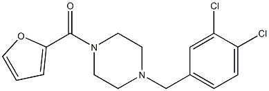 [4-[(3,4-dichlorophenyl)methyl]piperazin-1-yl]-(furan-2-yl)methanone Struktur