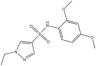 N-(2,4-dimethoxyphenyl)-1-ethylpyrazole-4-sulfonamide Struktur