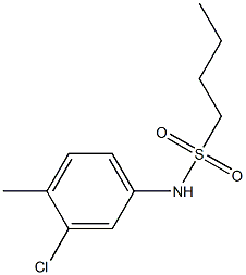 N-(3-chloro-4-methylphenyl)butane-1-sulfonamide Struktur