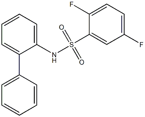 2,5-difluoro-N-(2-phenylphenyl)benzenesulfonamide Struktur