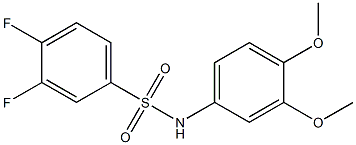 N-(3,4-dimethoxyphenyl)-3,4-difluorobenzenesulfonamide Struktur