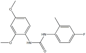 1-(2,4-dimethoxyphenyl)-3-(4-fluoro-2-methylphenyl)urea Struktur