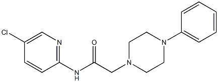 N-(5-chloropyridin-2-yl)-2-(4-phenylpiperazin-1-yl)acetamide Struktur