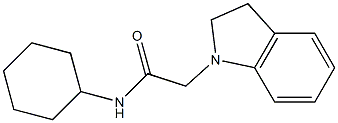 N-cyclohexyl-2-(2,3-dihydroindol-1-yl)acetamide Struktur