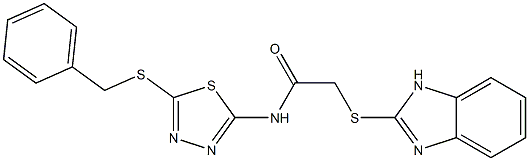 2-(1H-benzimidazol-2-ylsulfanyl)-N-(5-benzylsulfanyl-1,3,4-thiadiazol-2-yl)acetamide