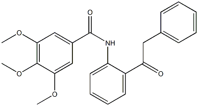 3,4,5-trimethoxy-N-[2-(2-phenylacetyl)phenyl]benzamide Struktur