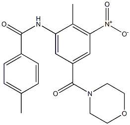 4-methyl-N-[2-methyl-5-(morpholine-4-carbonyl)-3-nitrophenyl]benzamide