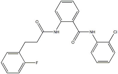 N-(2-chlorophenyl)-2-[3-(2-fluorophenyl)propanoylamino]benzamide Struktur