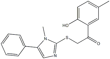 1-(2-hydroxy-5-methylphenyl)-2-(1-methyl-5-phenylimidazol-2-yl)sulfanylethanone