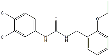 1-(3,4-dichlorophenyl)-3-[(2-ethoxyphenyl)methyl]urea Struktur