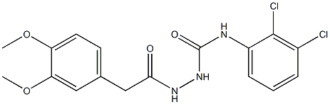 1-(2,3-dichlorophenyl)-3-[[2-(3,4-dimethoxyphenyl)acetyl]amino]urea Struktur