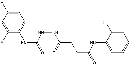 N-(2-chlorophenyl)-4-[2-[(2,4-difluorophenyl)carbamoyl]hydrazinyl]-4-oxobutanamide Struktur