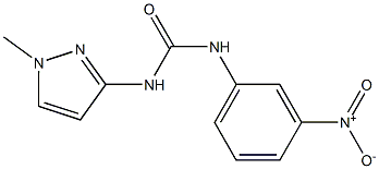 1-(1-methylpyrazol-3-yl)-3-(3-nitrophenyl)urea Struktur