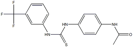 N-[4-[[3-(trifluoromethyl)phenyl]carbamothioylamino]phenyl]acetamide Struktur