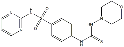 1-morpholin-4-yl-3-[4-(pyrimidin-2-ylsulfamoyl)phenyl]thiourea Struktur