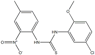 1-(5-chloro-2-methoxyphenyl)-3-(4-methyl-2-nitrophenyl)thiourea Struktur