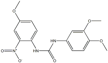 1-(3,4-dimethoxyphenyl)-3-(4-methoxy-2-nitrophenyl)urea Struktur